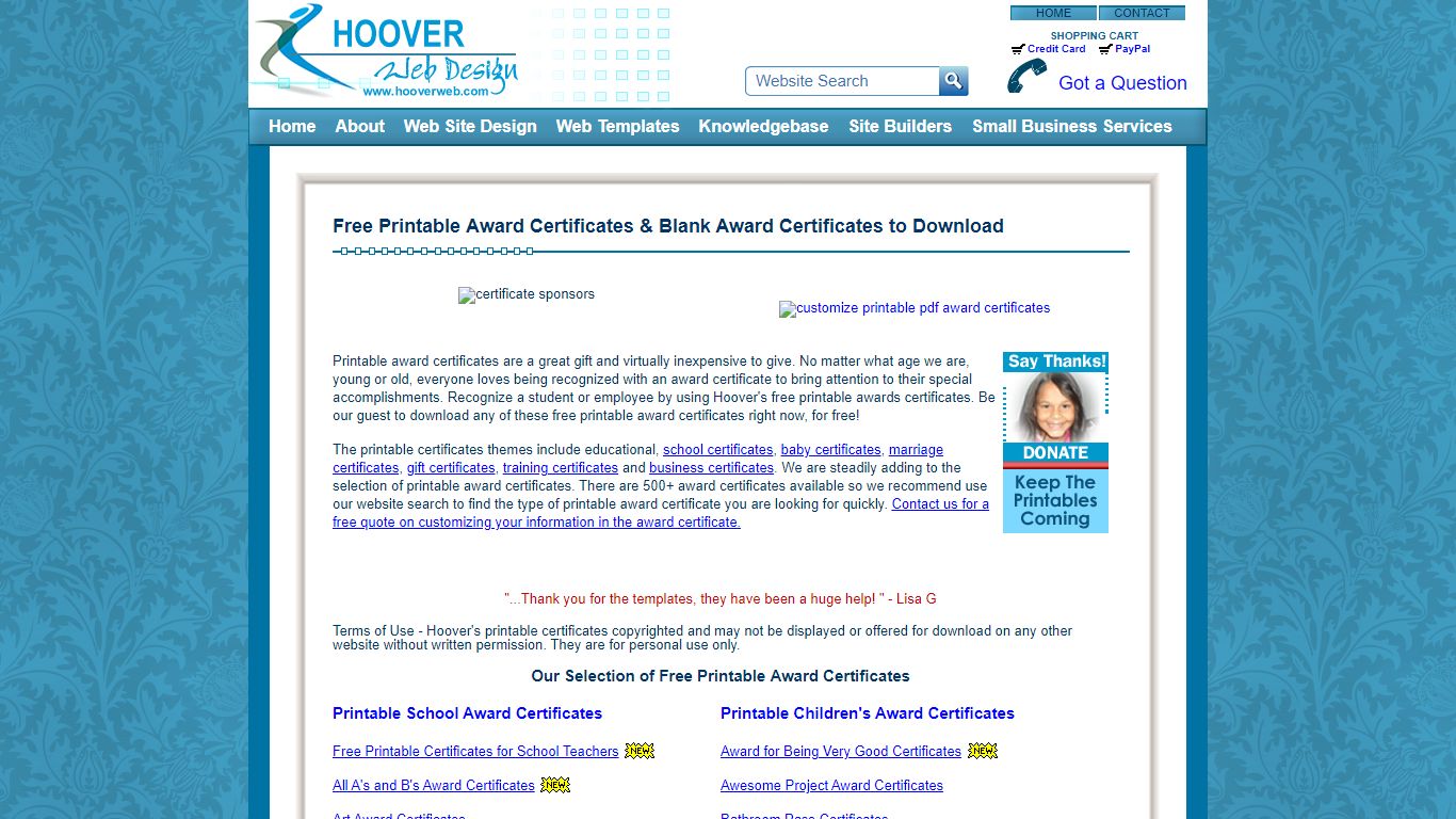 Free Printable Certificates & Blank Awards Certificate Templates