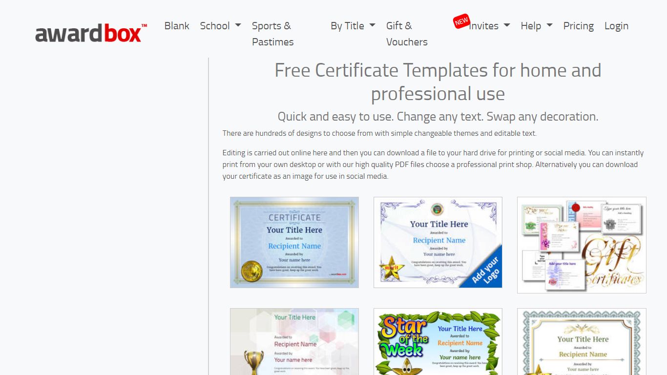 Free Certificate Templates, Easy to Edit. Great Designs